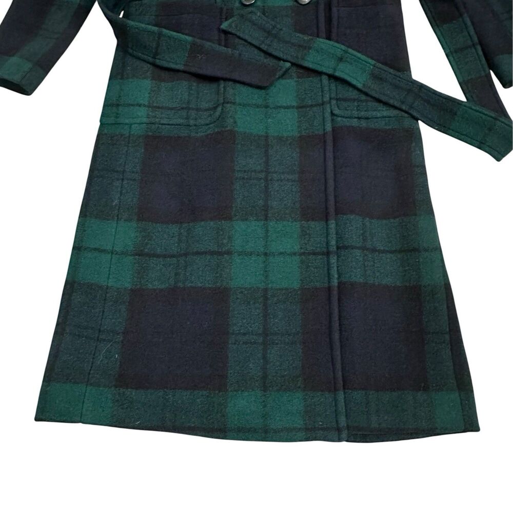 Pendleton Ladies Forest Park Blackwatch Tartan Check Plaid Wool Coat Large - Picture 3 of 16